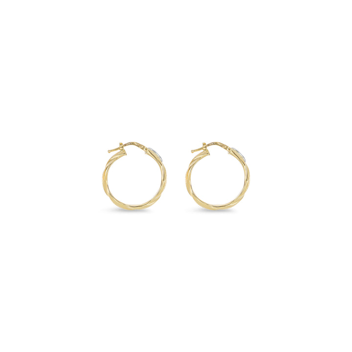 Orecchino tubo satinato 18KT