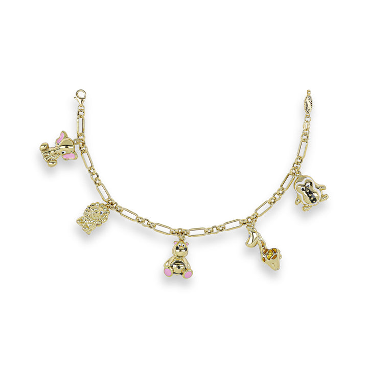 Bracciale safari charms in oro 18KT