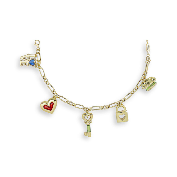 Bracciale love charms in oro 18KT