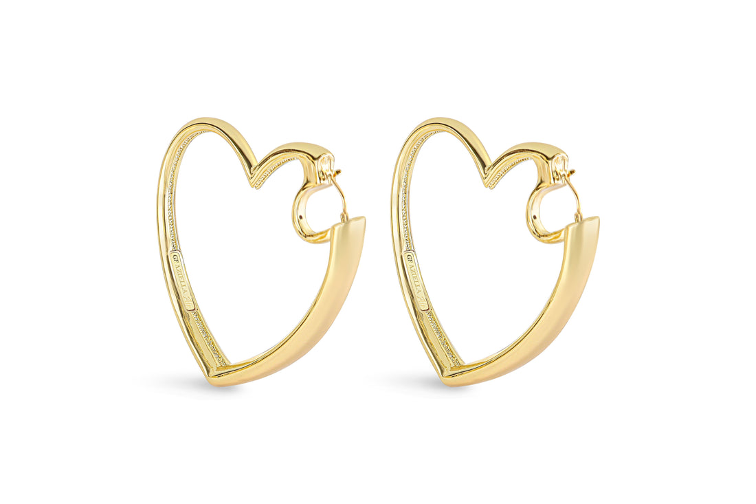 Orecchino cuore in oro 18KT