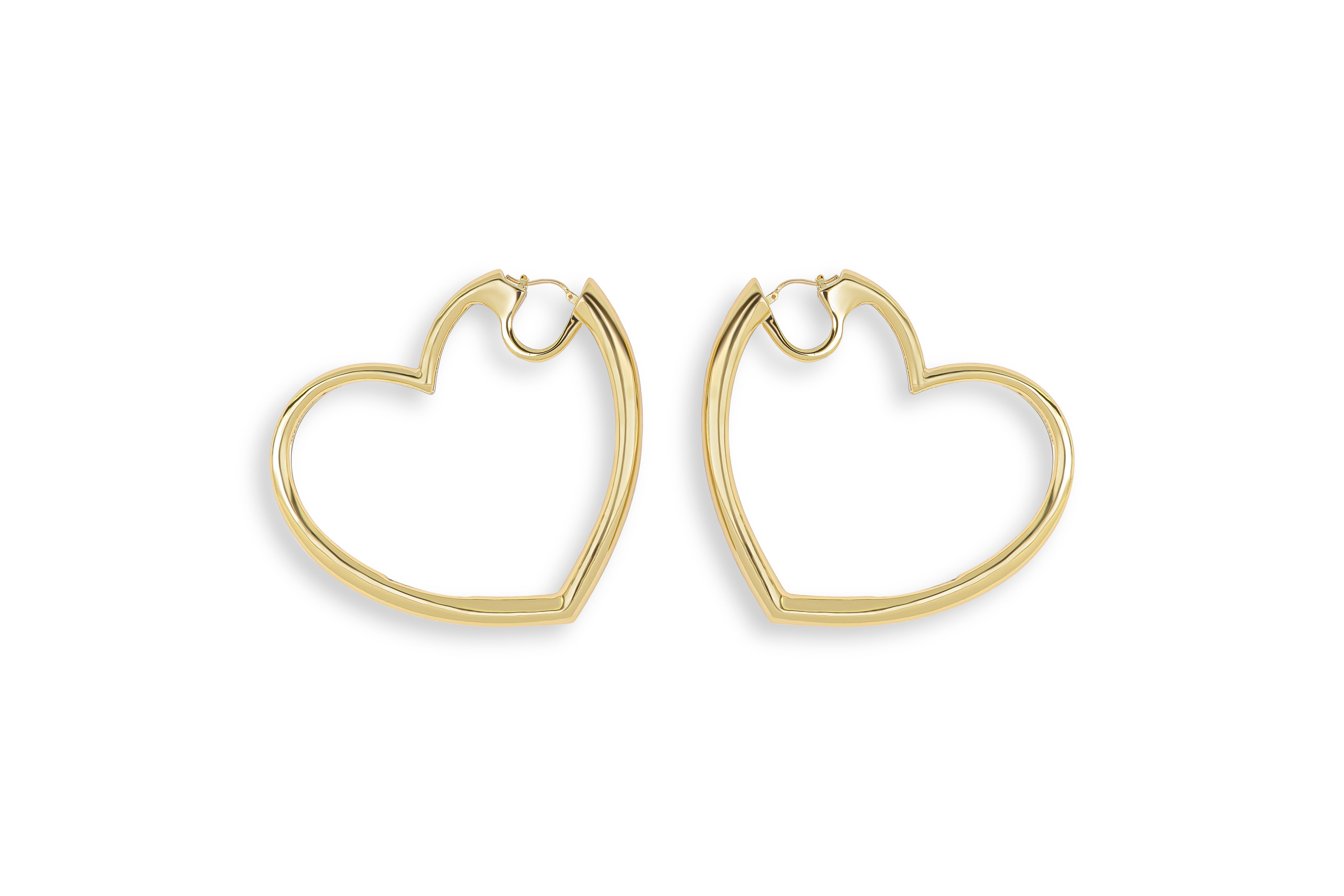 Orecchino cuore in oro 18KT