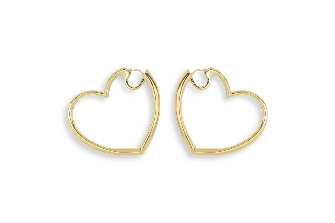 Orecchino cuore in oro 18KT
