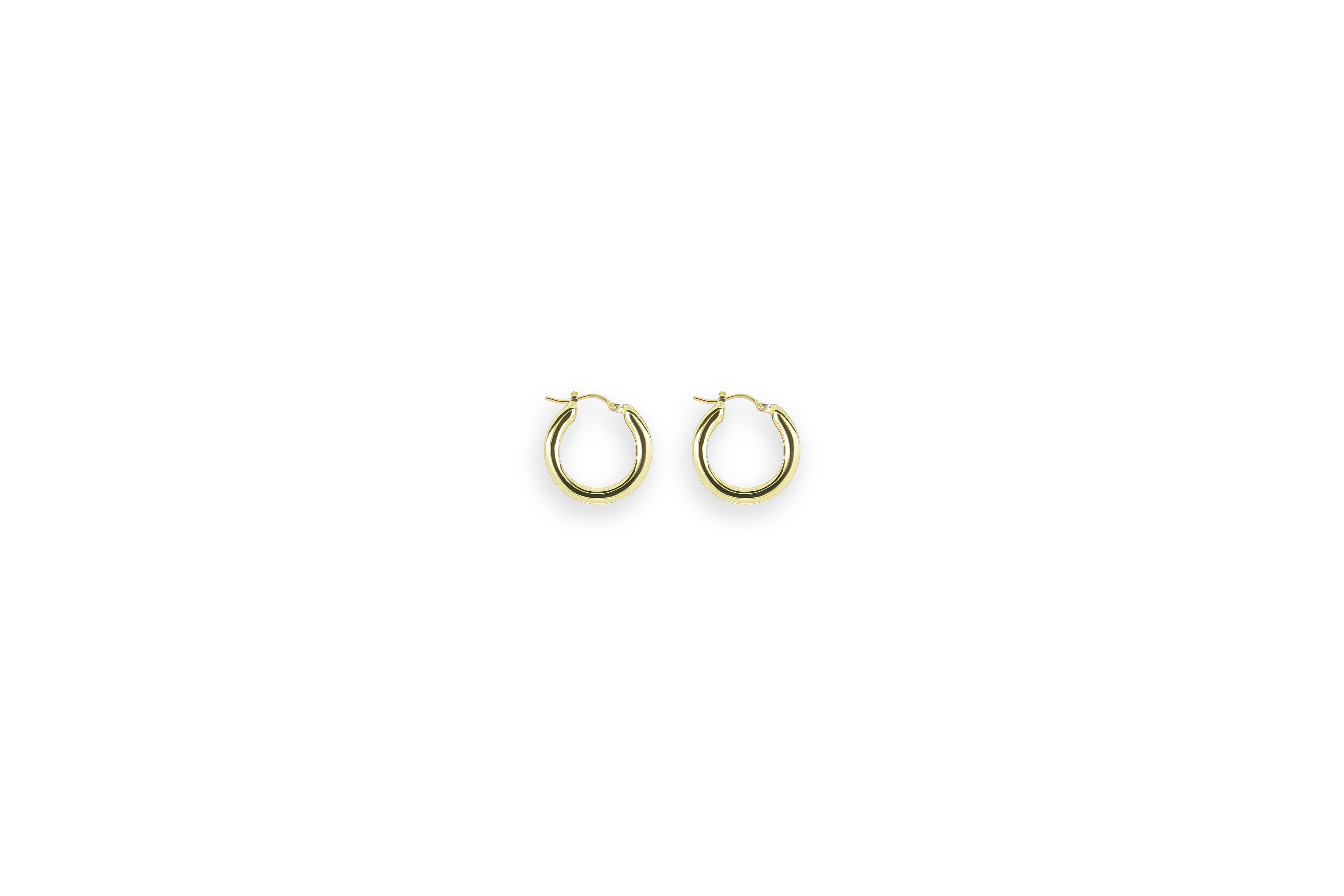 Boucle d'oreille carrée intemporelle, épaisseur 0,4 cm