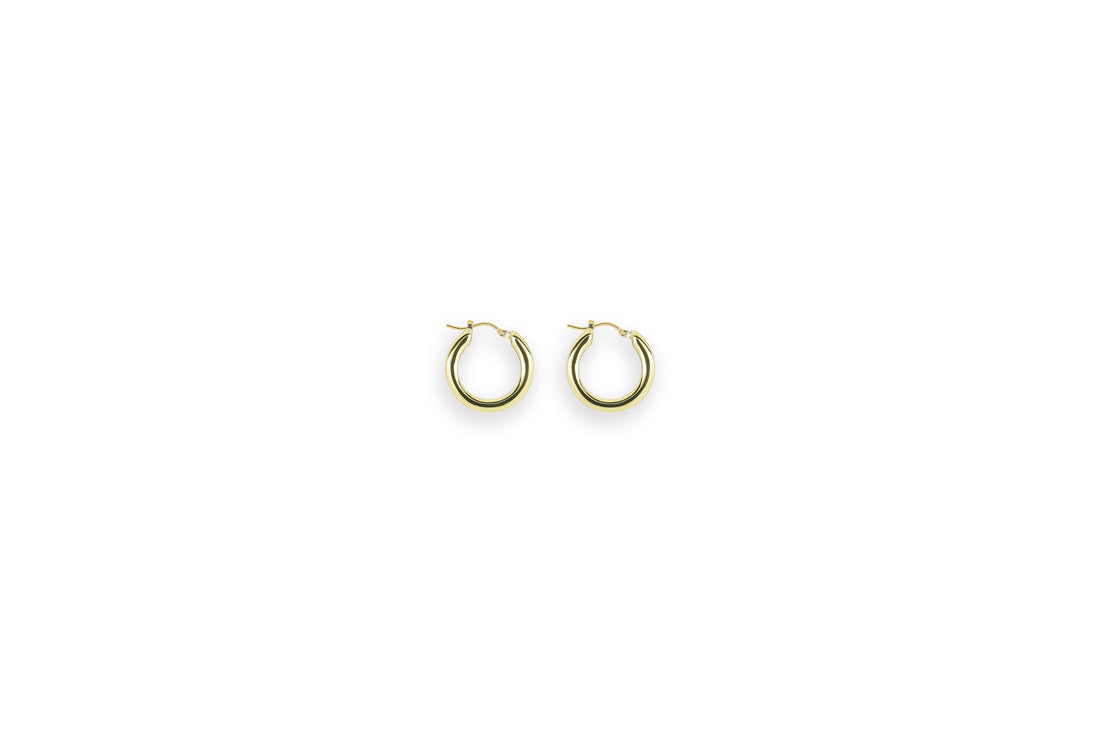 Boucle d'oreille carrée intemporelle, épaisseur 0,4 cm