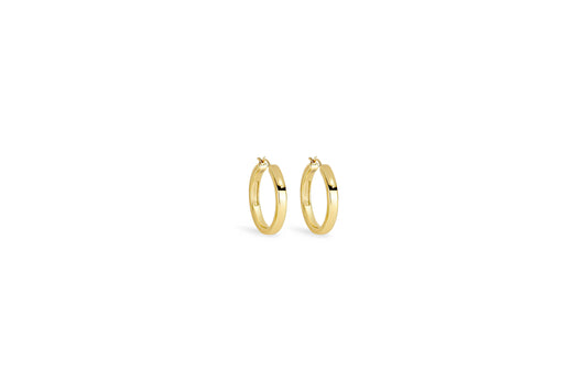 orecchino timeless quadra spessore 0,4 cm · 18 kt