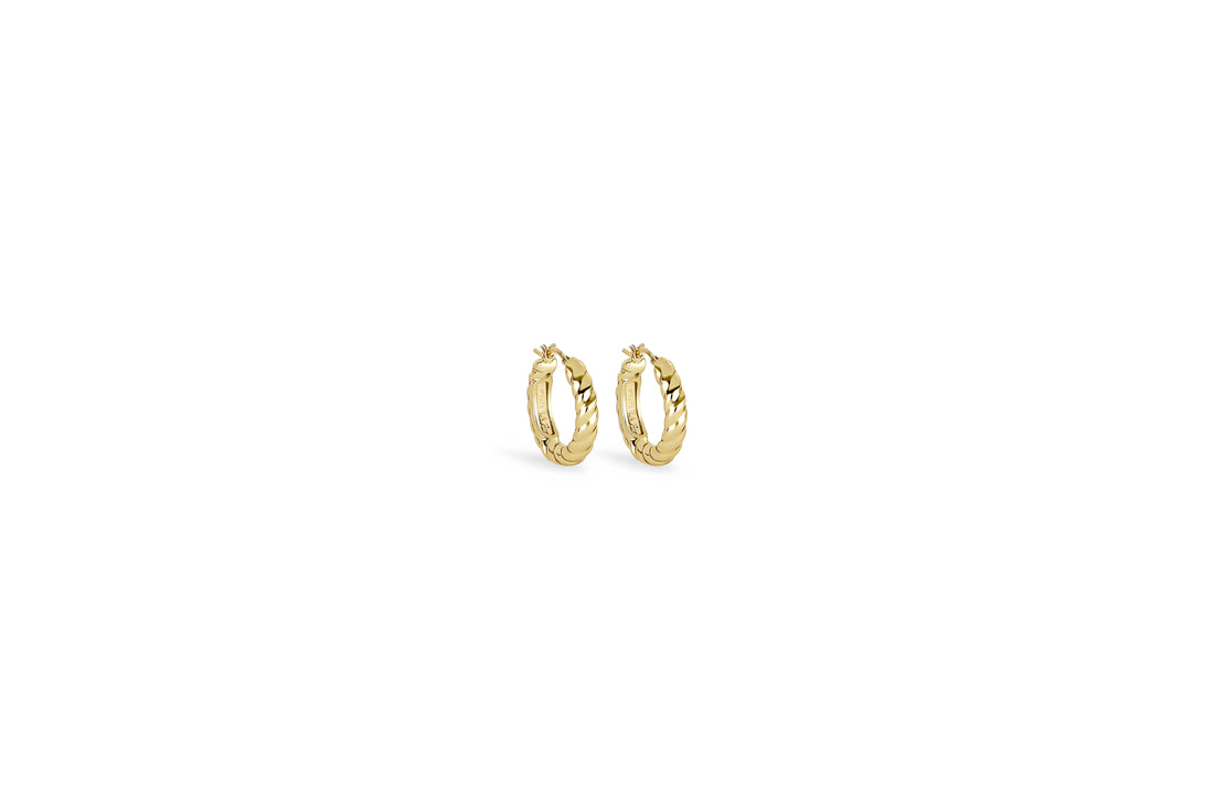 Boucle d'oreille spirale intemporelle, épaisseur 0,4 cm
