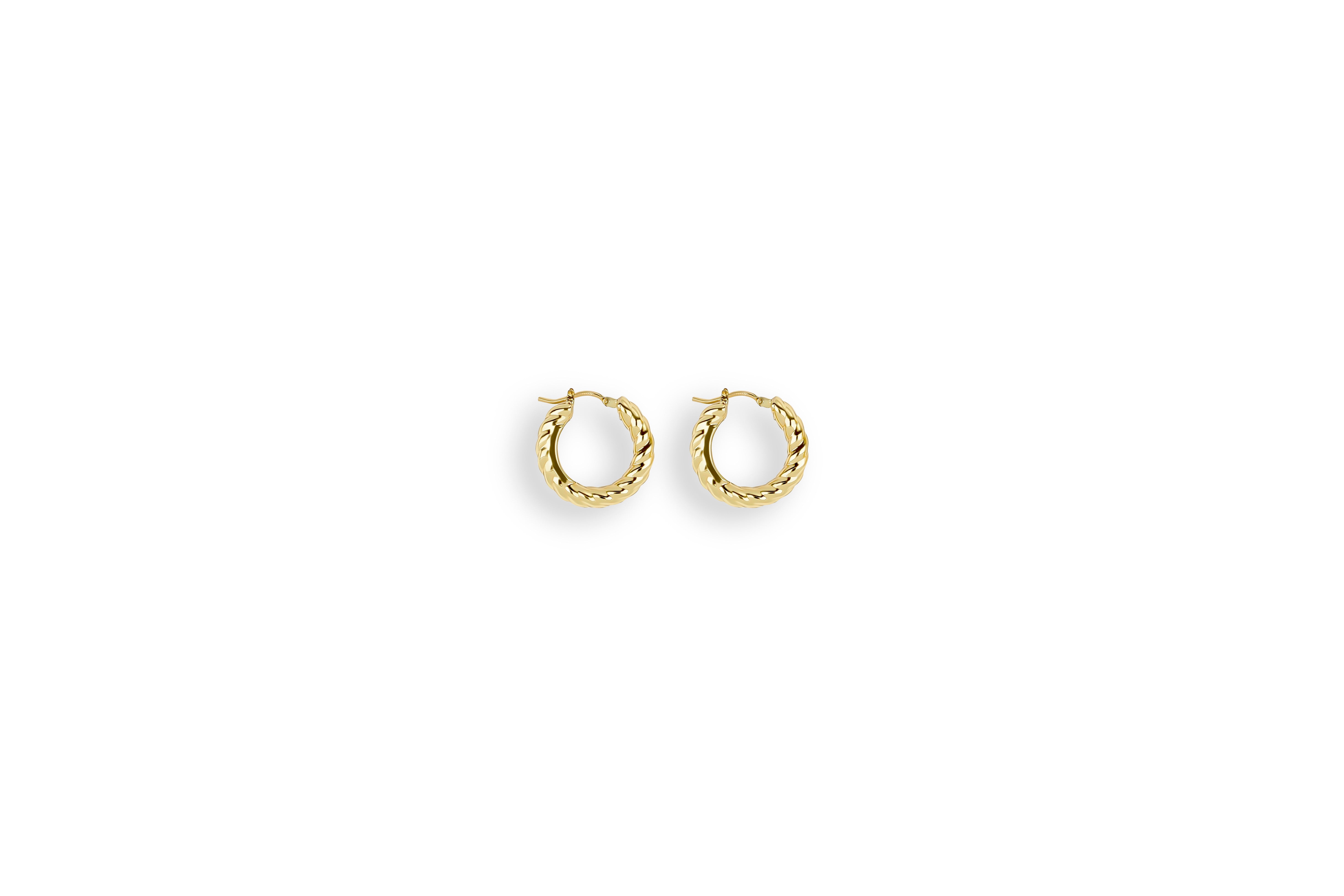 Boucle d'oreille spirale intemporelle, épaisseur 0,4 cm