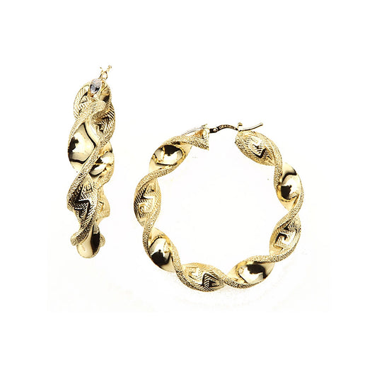 Earrings Dotted/Greek · 080RET020/435 · 18 kt