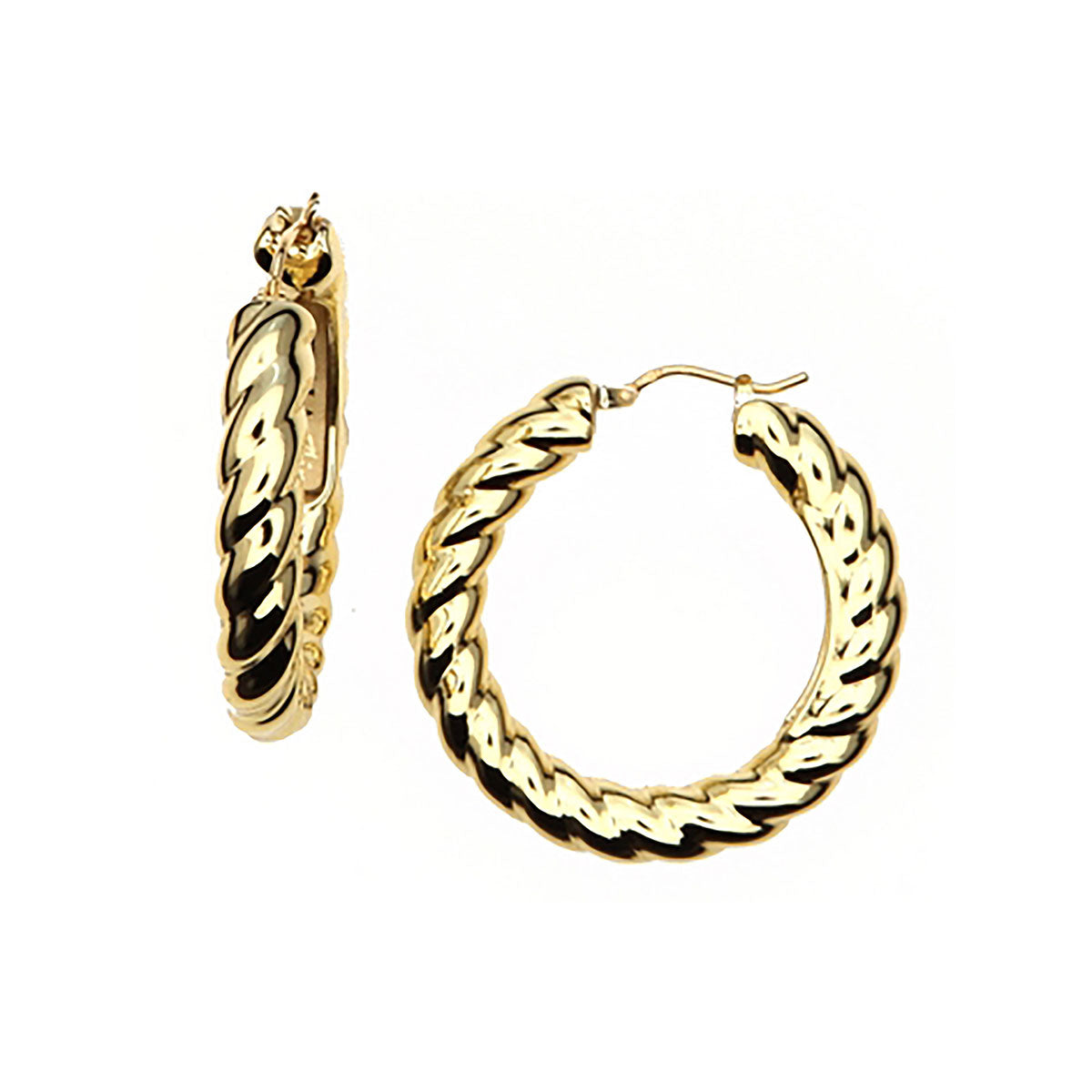 orecchino timeless spirale spessore 0,6 cm · 14K