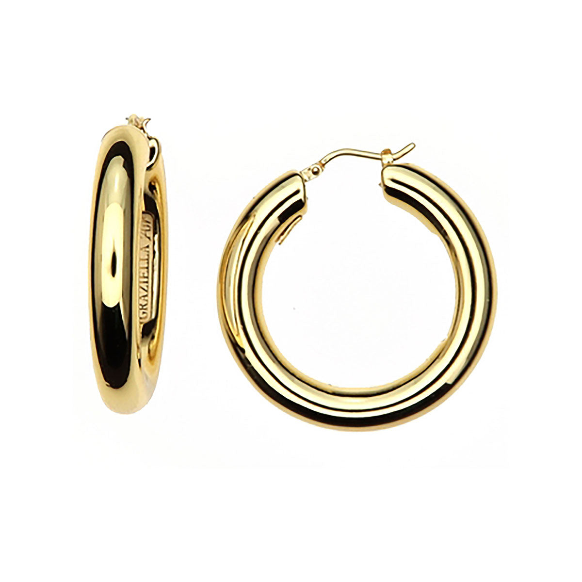 orecchino timeless spessore 0,6 cm · 14K