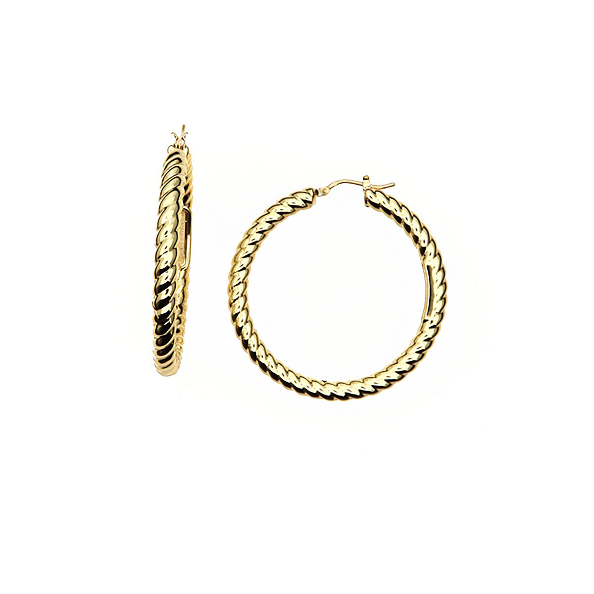 orecchino timeless spirale spessore 0,4 cm · 14K