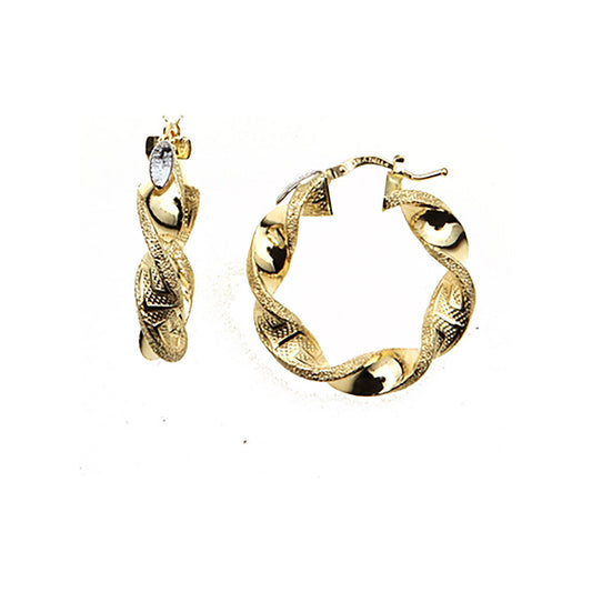 Earrings Dotted/Greek · 060RET020/420 · 18 kt